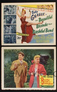 3d076 BEAUTIFUL BLONDE FROM BASHFUL BEND 8 LCs '49 Preston Sturges, Betty Grable has the big guns!