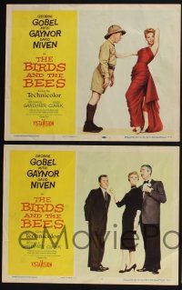 3d087 BIRDS & THE BEES 8 LCs '56 wacky images of George Gobel, Mitzi Gaynor, & David Niven!