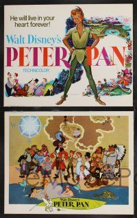 3d033 PETER PAN 9 LCs R76 Walt Disney animated cartoon fantasy classic, great full-length art!