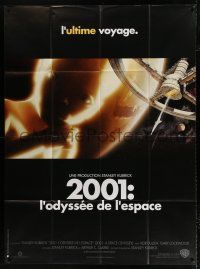3e325 2001: A SPACE ODYSSEY French 1p R01 Stanley Kubrick, art of space wheel + star child!