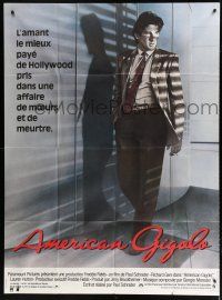 3e332 AMERICAN GIGOLO French 1p '80 handsomest male prostitute Richard Gere is framed for murder!
