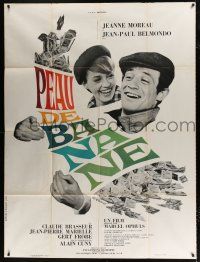 3e343 BANANA PEEL French 1p '63 Jeanne Moreau, Jean-Paul Belmondo, directed by Macel Ophuls!