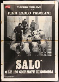 3e002 120 DAYS OF SODOM Italian 2p '76 Pier Paolo Pasolini, wild image of naked women on leashes!