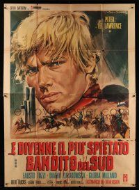 3e029 FEW BULLETS MORE Italian 2p '67 Peter Lee Lawrence, spaghetti western art by Gasparri!