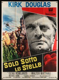 3e059 LONELY ARE THE BRAVE Italian 2p R60s Kirk Douglas, who was strong enough to tame him?