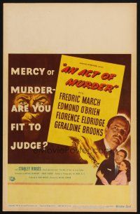 3e659 ACT OF MURDER WC '48 Fredric March, mercy or murder - are you fit to judge!