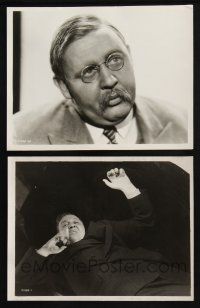 3f442 CHARLES LAUGHTON 2 8x10 key book stills '30s c/u w/mustache and glasses, on ground in fight!