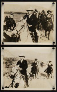 3f448 DESERT VENGEANCE 2 8x10 stills '31 cool images of western cowboy Buck Jones riding horse!