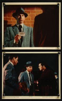3f991 DRAGNET 2 color 8x10 stills '54 great images of Jack Webb as detective Joe Friday!