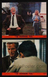 3f992 DROWNING POOL 2 8x10 mini LCs '75 great images of Paul Newman, one with Linda Haynes!