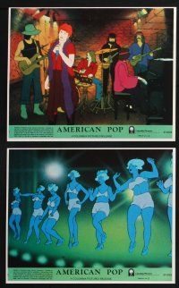 3f569 AMERICAN POP 8 8x10 mini LCs '81 Ralph Bakshi rock & roll cartoon, cool images!