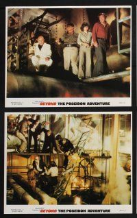 3f585 BEYOND THE POSEIDON ADVENTURE 8 8x10 mini LCs '79 Michael Caine, Karl Malden, Warden!