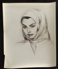 3f351 BOY ON A DOLPHIN 4 8x10 stills '57 artwork of sexy Sophia Loren by director Jean Negulesco!