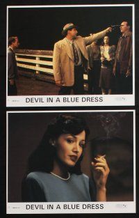 3f637 DEVIL IN A BLUE DRESS 8 8x10 mini LCs'95 great close images of Denzel Washington & Don Cheadle
