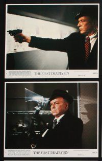 3f668 FIRST DEADLY SIN 8 8x10 mini LCs '80 Frank Sinatra's final role, Faye Dunaway, James Whitmore