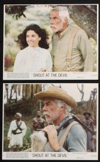 3f871 SHOUT AT THE DEVIL 8 8x10 mini LCs '76 Lee Marvin, Roger Moore, Barbara Parkins, Ian Holm!