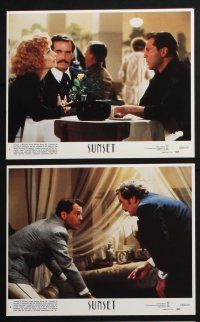 3f895 SUNSET 8 8x10 mini LCs '88 Blake Edwards, Bruce Willis & James Garner, Mariel Hemingway!