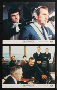 3f904 TERRORISTS 8 8x10 mini LCs '75 Sean Connery, Ian McShane, Isabel Dean, airplane hijacking!