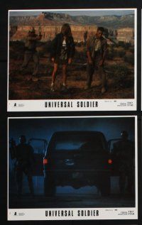 3f922 UNIVERSAL SOLDIER 8 8x10 mini LCs '92 Jean-Claude Van Damme & Dolph Lundgren, cool action!