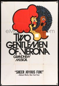 3g057 TWO GENTLEMEN OF VERONA stage play 40x60 '71 are they men or women?!