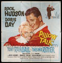 3g337 PILLOW TALK 6sh '59 bachelor Rock Hudson loves pretty career girl Doris Day!