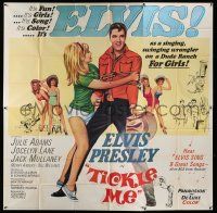3g383 TICKLE ME 6sh '65 huge full-length image of Elvis Presley & sexy Julie Adams!