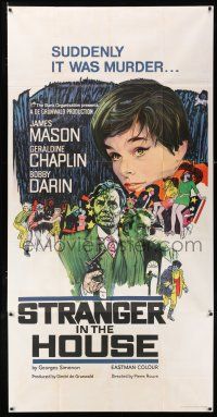 3g024 STRANGER IN THE HOUSE English 3sh '67 James Mason, Geraldine Chaplin, Bobby Darin, Putzu art