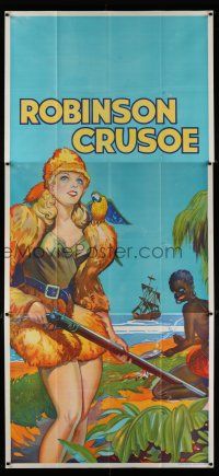 3g036 ROBINSON CRUSOE stage play English 3sh '30s sexy close up of female hero by Friday & ship!