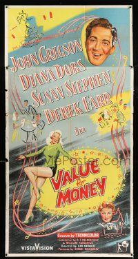 3g028 VALUE FOR MONEY English 3sh '57 artwork of super sexy Diana Dors & John Gregson!