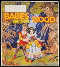 3g007 BABES IN THE WOOD stage play English 6sh '30s Tenggren-like art of kids & menacing trees!