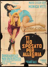 3g509 I MARRIED YOU FOR FUN Italian 1p '67 Ti ho Sposato per Allegria, art of sexy Monica Vitti!