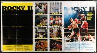 3g076 ROCKY II 1-stop poster '79 Sylvester Stallone & Carl Weathers fight in ring, boxing sequel!