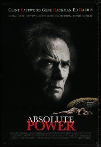 3h013 ABSOLUTE POWER 1sh '97 great image of star & director Clint Eastwood!