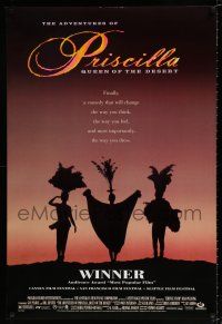 3h015 ADVENTURES OF PRISCILLA QUEEN OF THE DESERT DS 1sh '94 silhouette of Stamp, Weaving, Pearce!