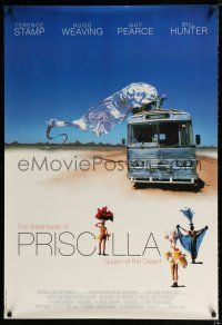 3h016 ADVENTURES OF PRISCILLA QUEEN OF THE DESERT int'l 1sh '94 cast and title bus in the desert!
