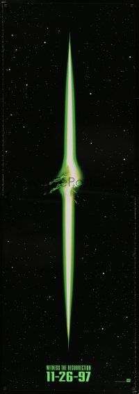 3h026 ALIEN RESURRECTION teaser 1sh '97 Sigourney Weaver, Jean-Pierre Jeunet sci-fi sequel!