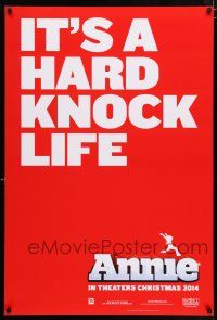 3h039 ANNIE teaser DS 1sh '14 Jamie Foxx, Quvenzhane Wallis, it's a hard knock life!