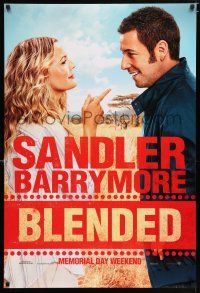 3h077 BLENDED teaser DS 1sh '14 image of Adam Sandler & pretty Drew Barrymore!