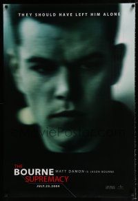 3h093 BOURNE SUPREMACY teaser DS 1sh '00 Matt Damon w/rifle, they should have left him alone!