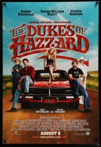 3h179 DUKES OF HAZZARD advance DS 1sh '05 Knoxville, Scott, Jessica Simpson, Willie Nelson!