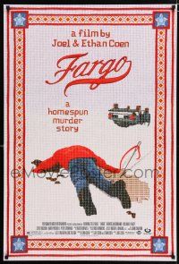 3h227 FARGO DS 1sh '96 a homespun murder story from the Coen Brothers, great art!