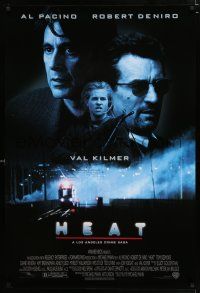 3h329 HEAT DS 1sh '95 Al Pacino, Robert De Niro, Val Kilmer, Michael Mann directed!