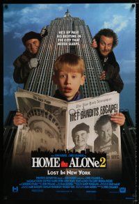 3h344 HOME ALONE 2 int'l 1sh '92 Macaulay Culkin, Joe Pesci, Daniel Stern, Lost in New York!