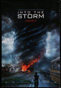 3h391 INTO THE STORM teaser DS 1sh '14 Richard Armitage, tornado storm chaser action!