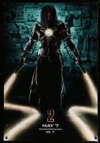 3h397 IRON MAN 2 teaser DS 1sh '10 Marvel, directed by Favreau, Mickey Rourke as Ivan Vanko!