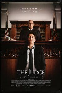3h415 JUDGE advance DS 1sh '14 great image of lawyer Robert Downey Jr. and Robert Duvall!