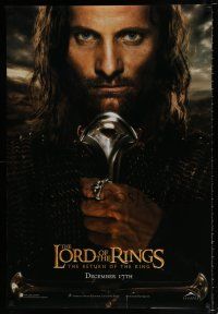 3h464 LORD OF THE RINGS: THE RETURN OF THE KING teaser DS 1sh '03 Viggo Mortensen as Aragorn!