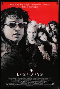 3h470 LOST BOYS 1sh '87 Kiefer Sutherland, teen vampires, directed by Joel Schumacher!