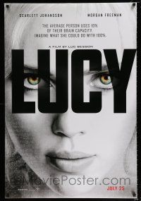 3h473 LUCY teaser DS 1sh '14 cool image of Scarlett Johansson in the title role!