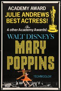 3h485 MARY POPPINS style C 1sh '65 Julie Andrews, Dick Van Dyke, Walt Disney musical classic!